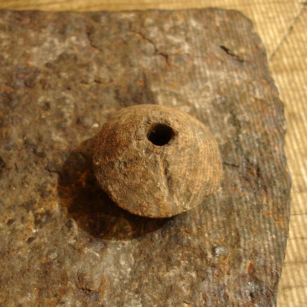 Ancient VIKING Age 10th-11th Century AD clay spindle-whorl / Authentic 1,000+ years old artifact