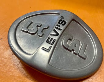 Fibbia per cintura vintage Levi's, LSC CAL, fibbia per cintura in metallo