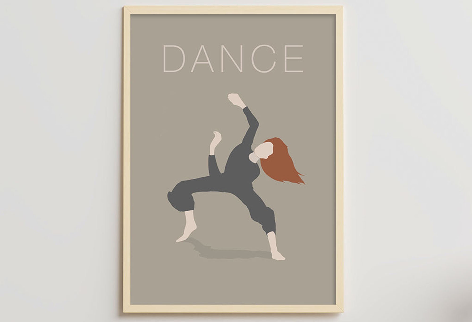 Set of 2 dance prints modern wall art dancer print abstract Etsy