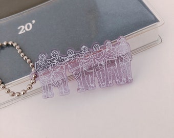 BTS Festa Glitter Acrylic Keyring