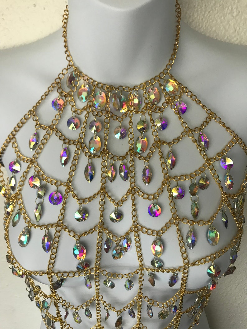 metal chain halter top