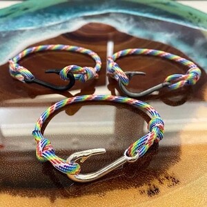 Rainbow Trout Fish Hook Bracelet