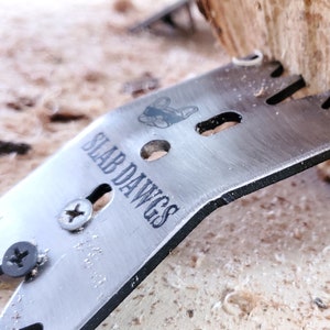 SLAB DAWGS Hold Down Clamps for CNC Routers, Woodworkers, and Wood Carvers. Metal Bench Dog Clamps Secure Wood Slabs & Odd-Shaped Wood!