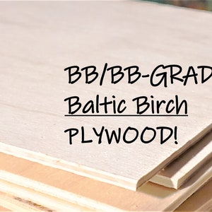 Frylr 12*12*1/8 Thickness Premium Baltic Birch Plywood, 3MM
