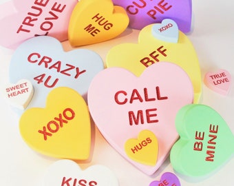 Large Carved Conversation Heart: Valentine's Day Decor