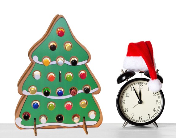 Shots Christmas Eve 2022 Gingerbread Cookie Tree-Shaped Christmas Advent Calendar For | Etsy