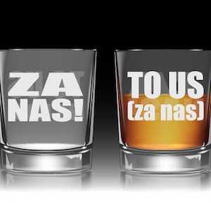 Geätztes Whiskyglas | Toast &quot;&quot;Uns&quot;&quot; (in polnischer und englischer Sprache)! Groomsmen Toast Glas, personalisiertes tolles Geschenk!