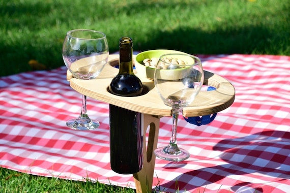 Table de pique-nique pliante Bar à vin et boissons portable fait à