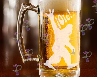 IPIIV With Sasquatch Laser Etched in Beer Mug | I Partied In Isla Vista w/ Bigfoot | Gifts for UCSB Alumni and Bigfoot Fans