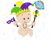 Mardi Gras King Cake Baby SVG and PNG Celebrating Fat Tuesday and Mardi Gras. Cut File for Cricut, Silhouette