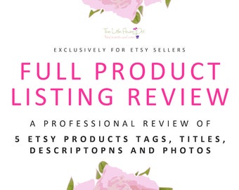 SEO Help for Keywords and Listings. I will Review 5 Etsy Products w/ Descriptions, Titles, & Tags to Get You Results: ranking, views, SALES!