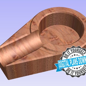 Digital Plans! Personal Cigar Ashtray you can make from wood, metal, and more! SVG, PDF, and DXF files for import into your design software