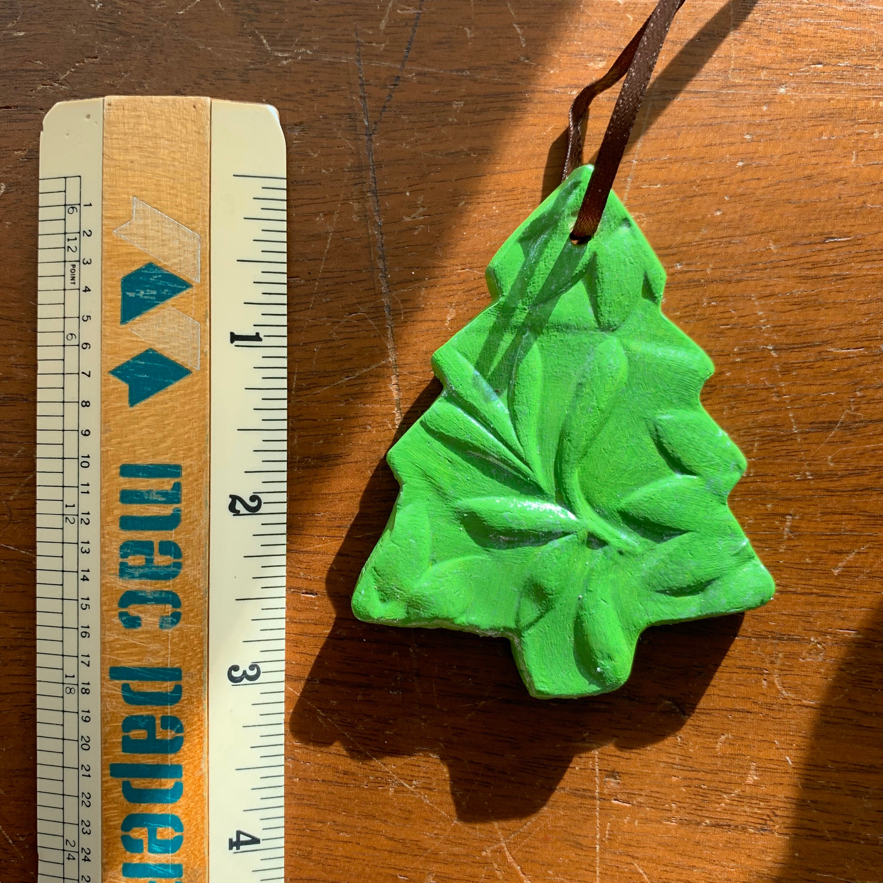 Handmade Green clay Christmas Tree Ornament Etsy