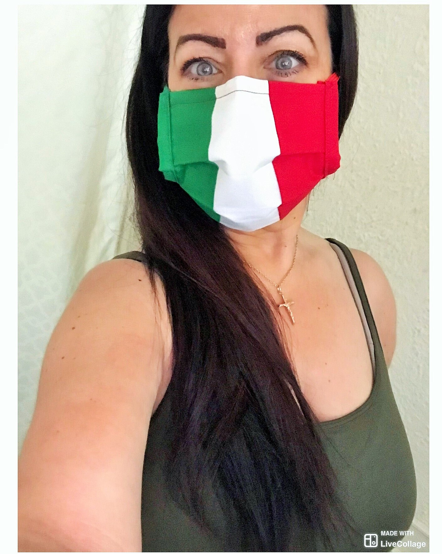 Italian Flag Face Mask by Suzan Sciametta Italian and Proud Etsy
