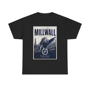 Millwall Lion Poster Tee | Football Club Vintage Stadium Design