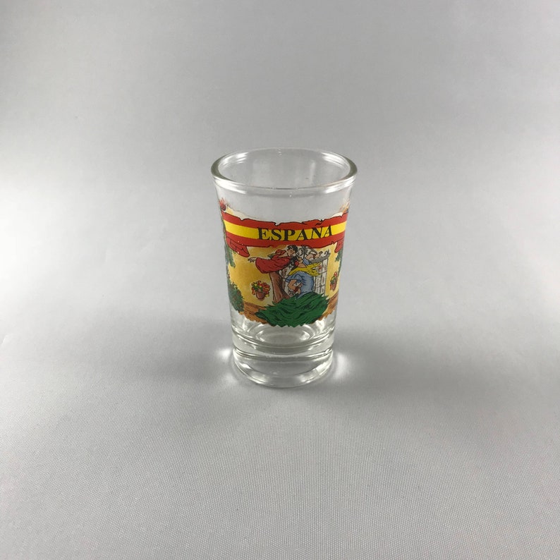 Vintage 1980/'s Shot Glass from Espa\u00f1a Tourist Memorabilia Spain