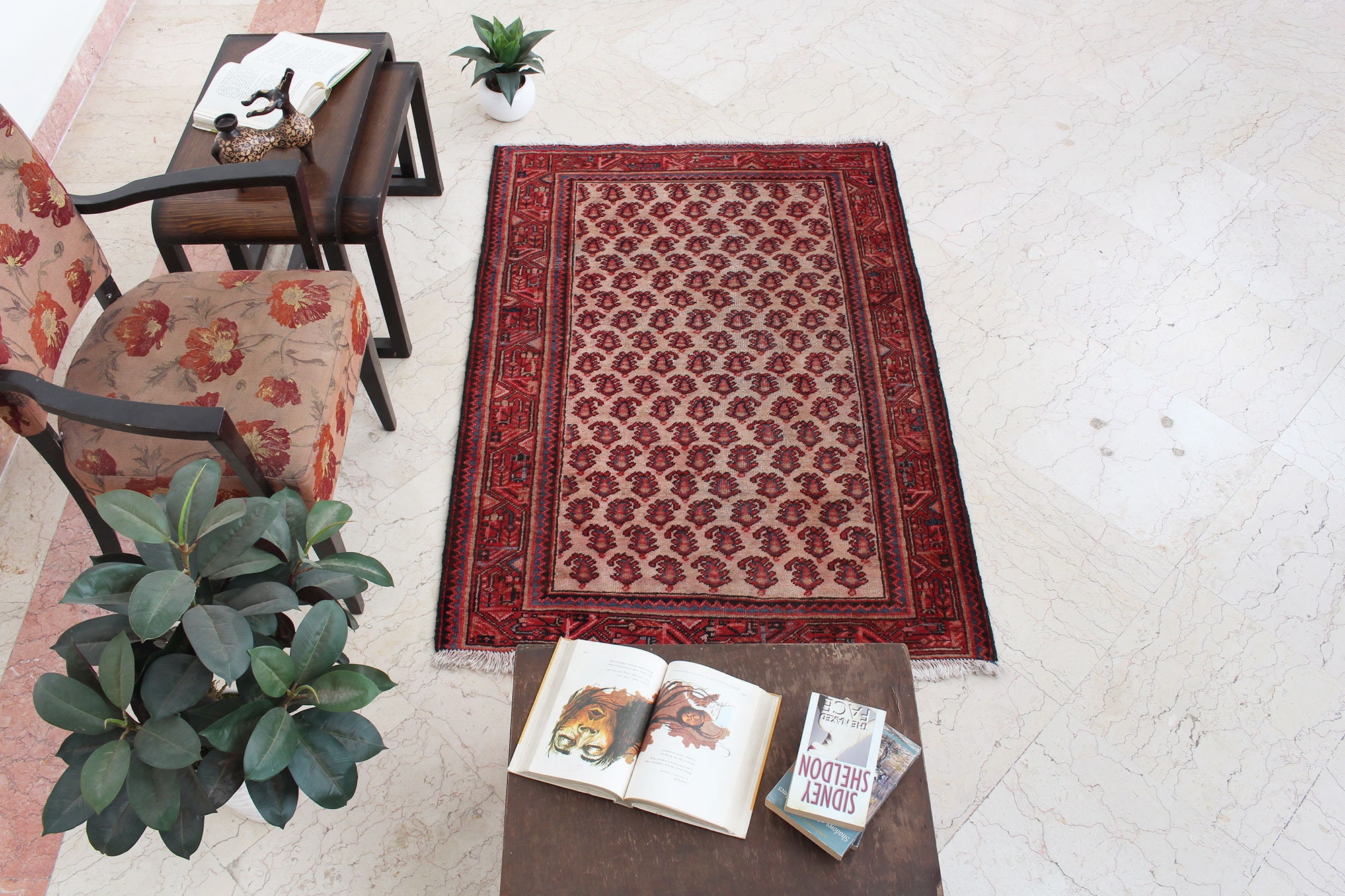 Oriental Vintage Red Kitchen Mat Oushak Small Rug Door Mat Etsy