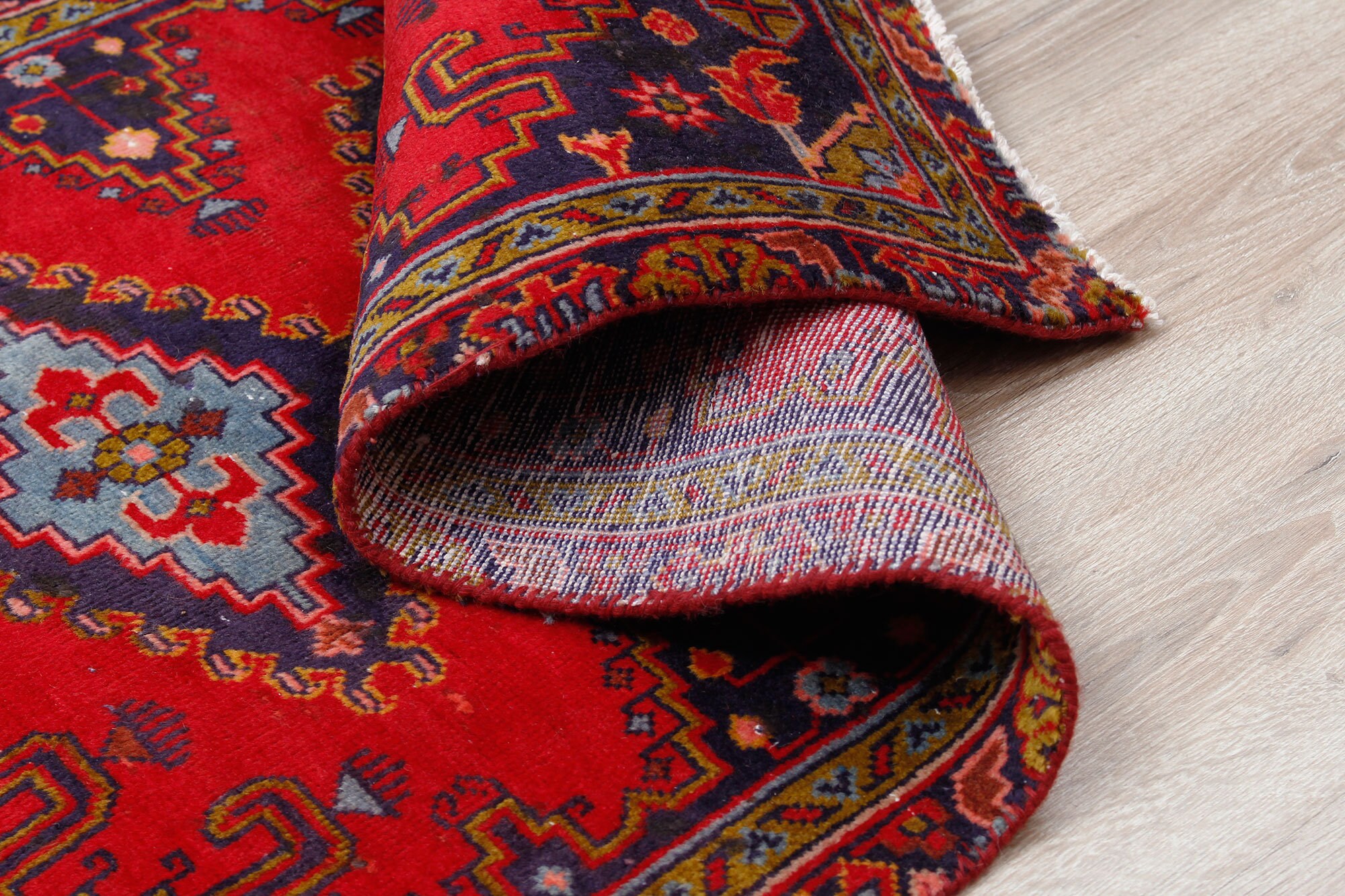 Baluch Rug Tribal Red and Blue Dark Rug Small Rug Etsy