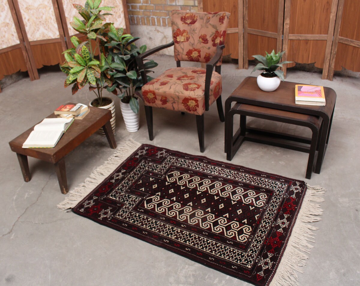 Door Mat Small Oriental Hooked 2'7 x 4'1 Etsy