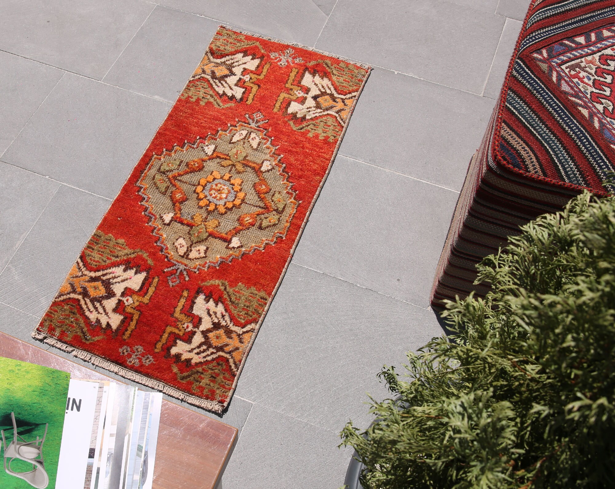 Persian Small Area Rug Morrocan Oriental Wool Hooked Rug Etsy