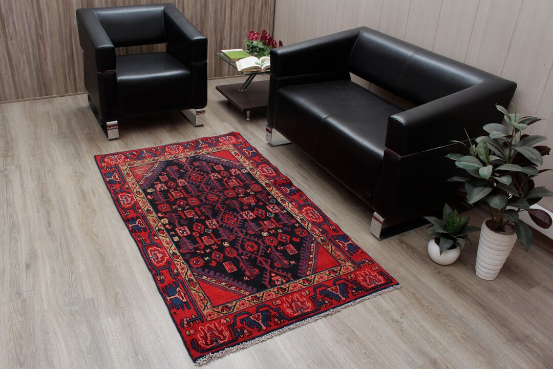 Vintage Small Rug 3x5 Kitchen Rug Turkish Rug 3'1 X 5'5, Rug, Moroccan