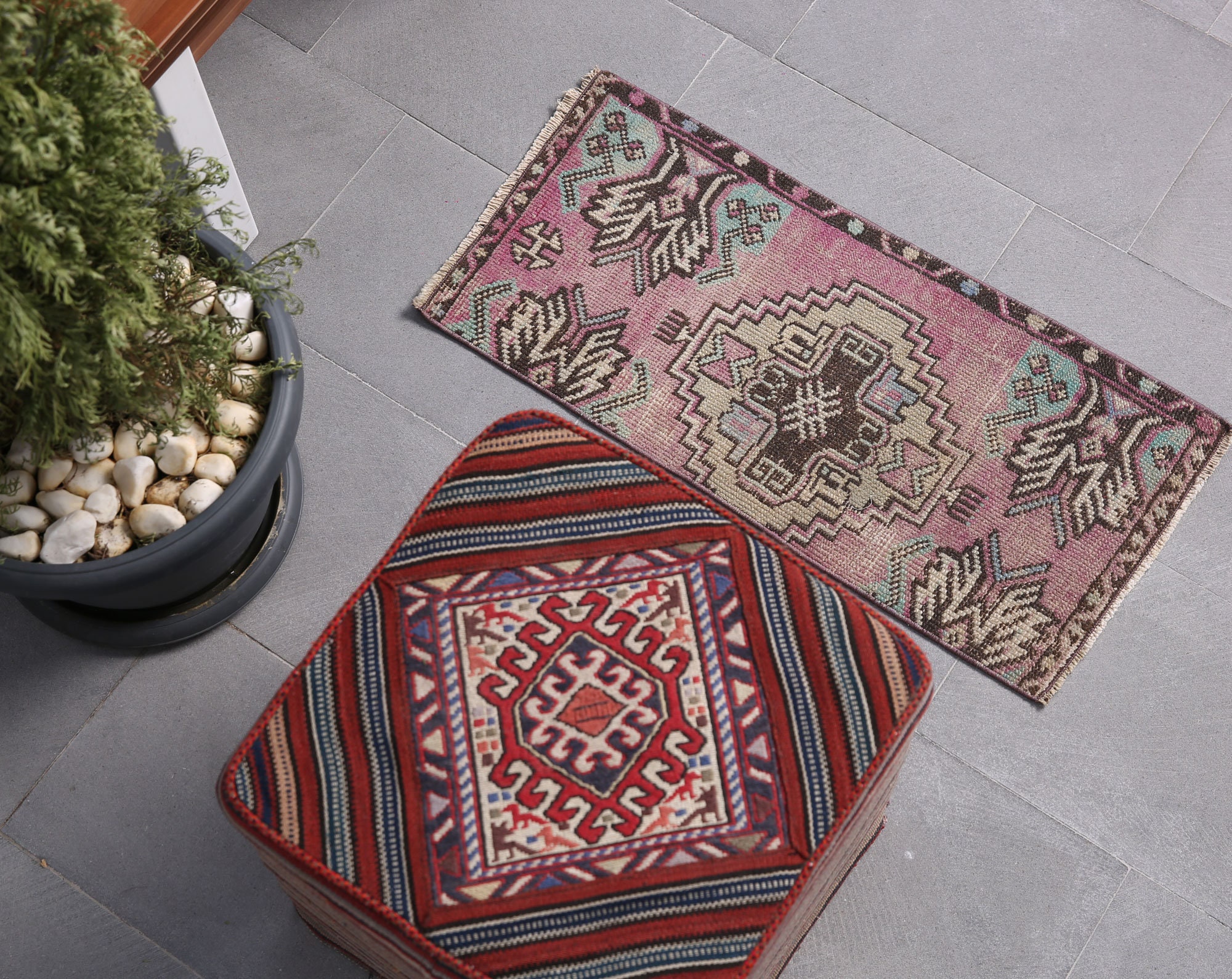 Boho Door Mat Rug Handmade Abstract Cute Kitchen Mat Etsy