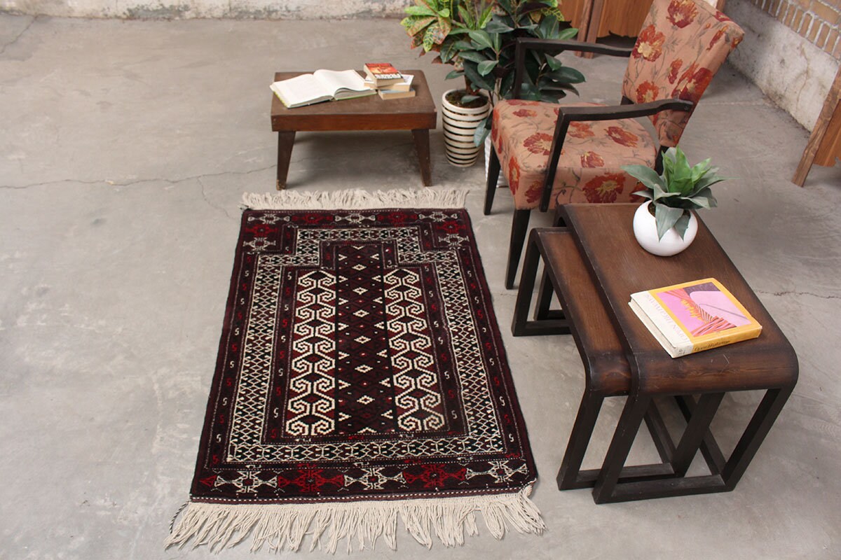 Door Mat Small Oriental Hooked 2'7 x 4'1 Etsy