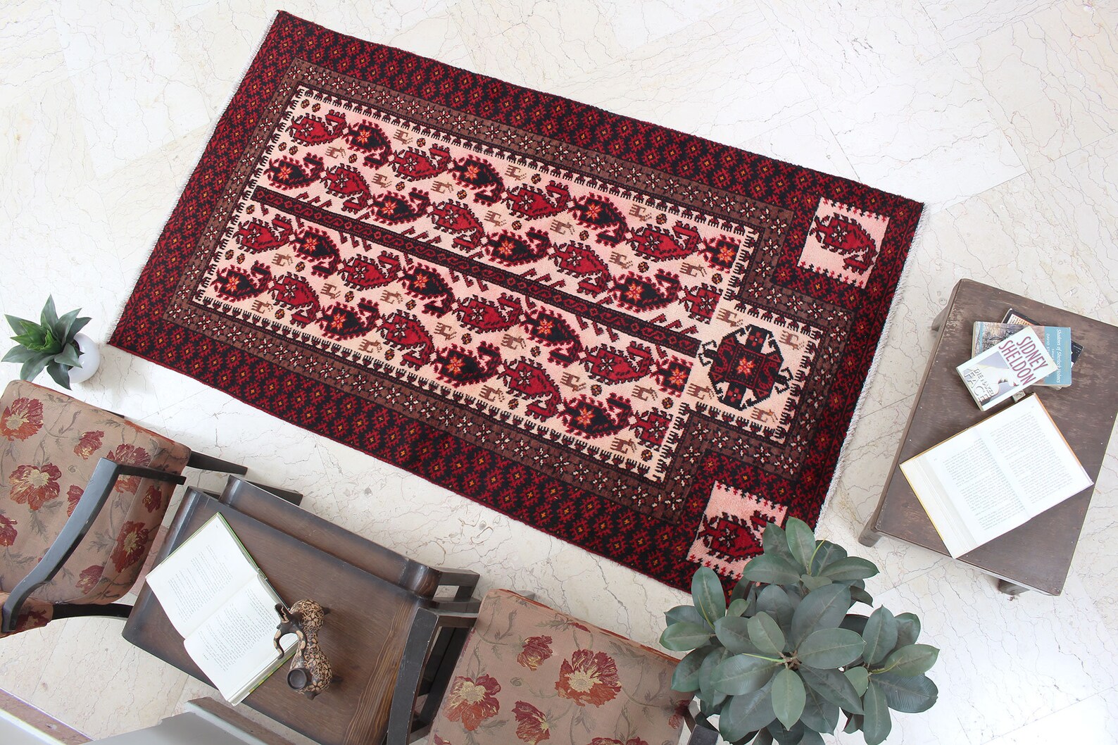 Moroccan Farmhouse Decor Vintage Area Rug 3'8 x Etsy