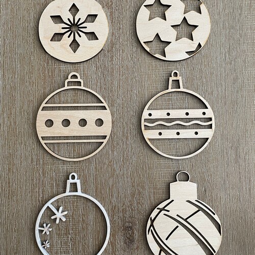 Christmas Ornaments Wooden Christmas Tree Ornaments Etsy