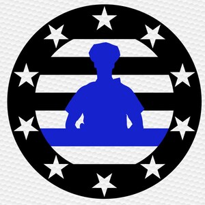 Thin Blue line police svg Clipart Cut Files Silhouette Cameo Svg for Cricut and Vinyl File cutting Digital cuts file DXF Png Pdf Eps vector