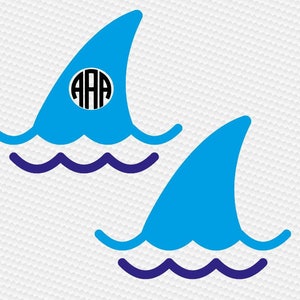 shark monogram SVG Clipart Cut Files Silhouette Cameo Svg for Cricut and Vinyl File cutting Digital cuts file DXF Png Pdf Eps vector