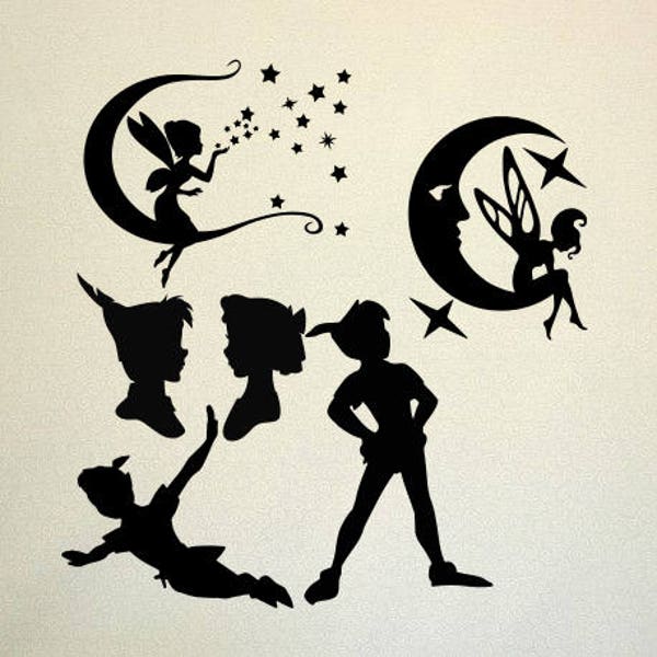 Peter Pan SVG, Clipart Cut Files Silhouette Cameo Svg for Cricut and Vinyl File cutting Digital cuts file DXF Png Pdf Eps vector clip art