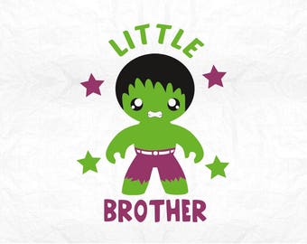 little brother super SVG Clipart Cut Files Silhouette Cameo Svg for Cricut and Vinyl File cutting Digital cuts file DXF Png Pdf Eps vector