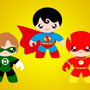 Superhero set SVG Clipart Cut Files Silhouette Cameo Svg for Cricut and Vinyl File cutting Digital cuts file DXF Png Pdf Eps vector clip art