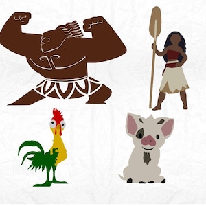 maui boy girl SVG Clipart Cut Files Silhouette Cameo Svg for Cricut and Vinyl File cutting Digital cuts file DXF Png Pdf Eps vector