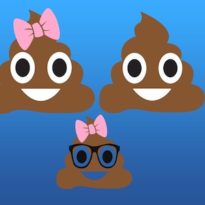 Poop bow glasses SVG Clipart Cut Files Silhouette Cameo Svg for Cricut and Vinyl File cutting Digital cuts file DXF Png Pdf Eps vector