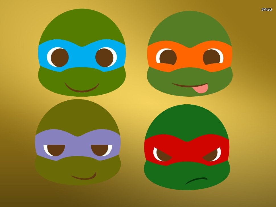 Ninja Svg Turtle Svg Face Svg Clipart Cut Files Silhouette | Etsy