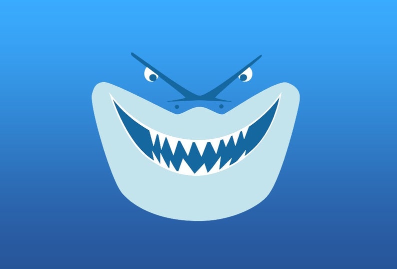 Download Shark face SVG Clipart Cut Files Silhouette Cameo Svg for ...