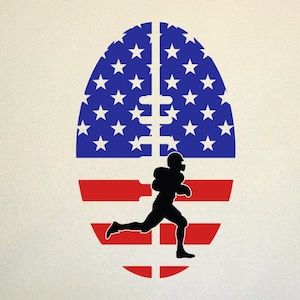 Voetbal bal Amerikaanse vlag svg Clipart gesneden bestanden Silhouette Cameo Svg voor Cricut en Vinyl bestand snijden Digital snijdt bestand DXF Png Pdf Eps