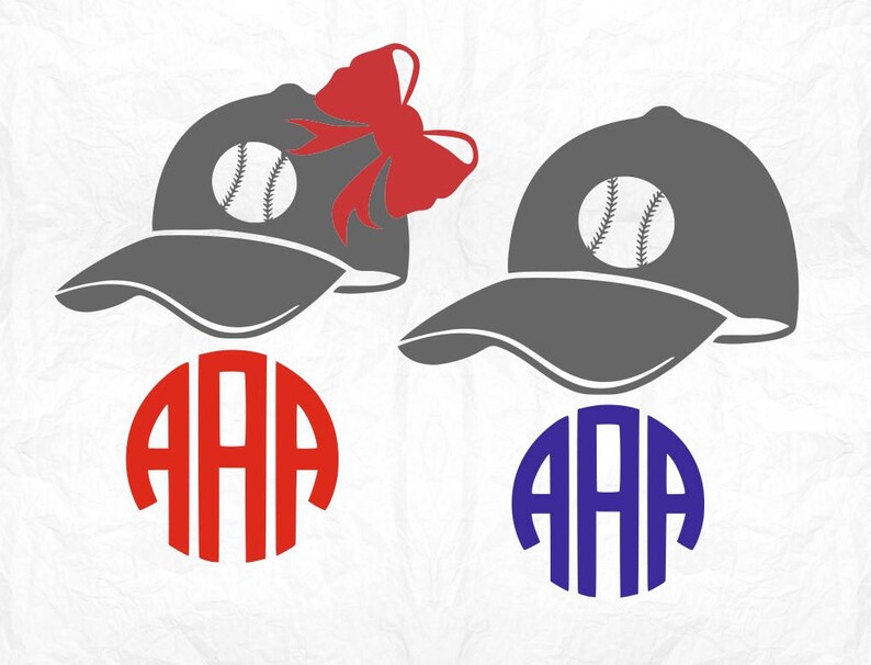 Download Softball hat boy girl bow SVG Clipart Cut Files Silhouette ...