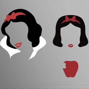 snow white SVG Clipart Cut Files Silhouette Cameo Svg for Cricut and Vinyl File cutting Digital cuts file DXF Png Pdf Eps vector