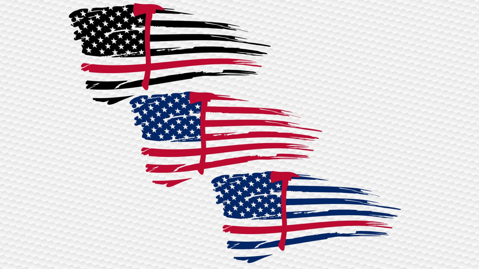 Red Line American Flag Svg Clipart Cut Files Silhouette Cameo Etsy