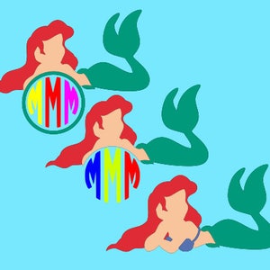 Kleine Meerjungfrau SVG Clipart schneiden Dateien Silhouette Cameo Svg für Cricut und Vinyl-Datei schneiden, die digitale Datei schneidet Vektor DXF Png Pdf Eps