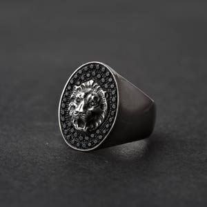 Oval Lion Signet Ring | lion ring | statement ring | lion head ring | 925 | silver signet ring | silver ring | leo ring | lion jewelry