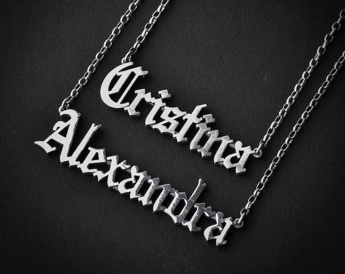 Personalized Old English Name | Word Necklace