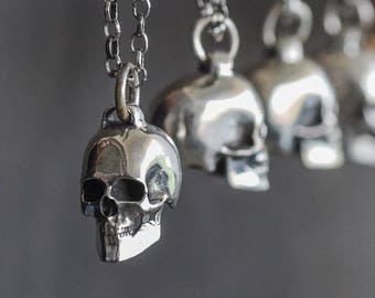 Skull Necklace | sterling silver | silver skull | skull pendant | silver necklace | handmade skull | skull jewelry | handmade necklace | 925