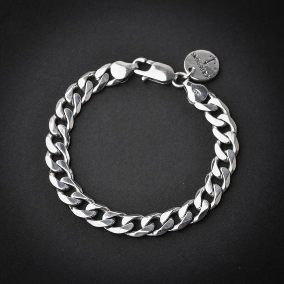 Thin Classic Chain Bracelet chain link bracelet silver | Etsy