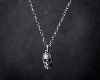 3D Skull Necklace | skeleton necklace | silver skull | skull pendant | silver necklace | handmade skull | skull jewelry | handmade necklace