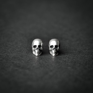 Sterling Silver Skull Stud Earring