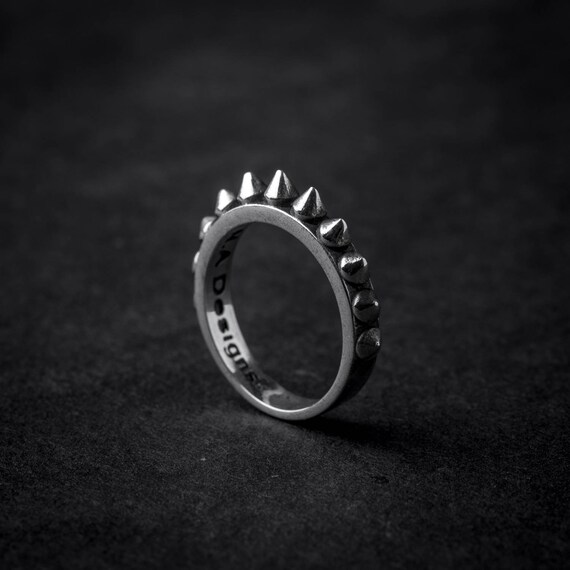 Spiked Ring Spike ring, Sterling silver rings, Rings